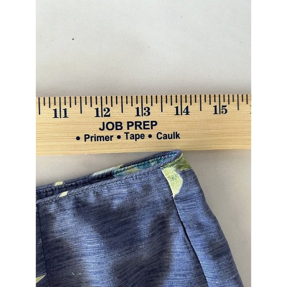 Tommy Bahama Womens Size 6 Cropped Blue Floral Print 100% Silk Pants - Picture 6 of 11